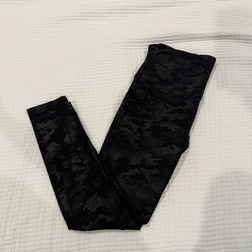 Spanx Black Camo High-Waist Leggings